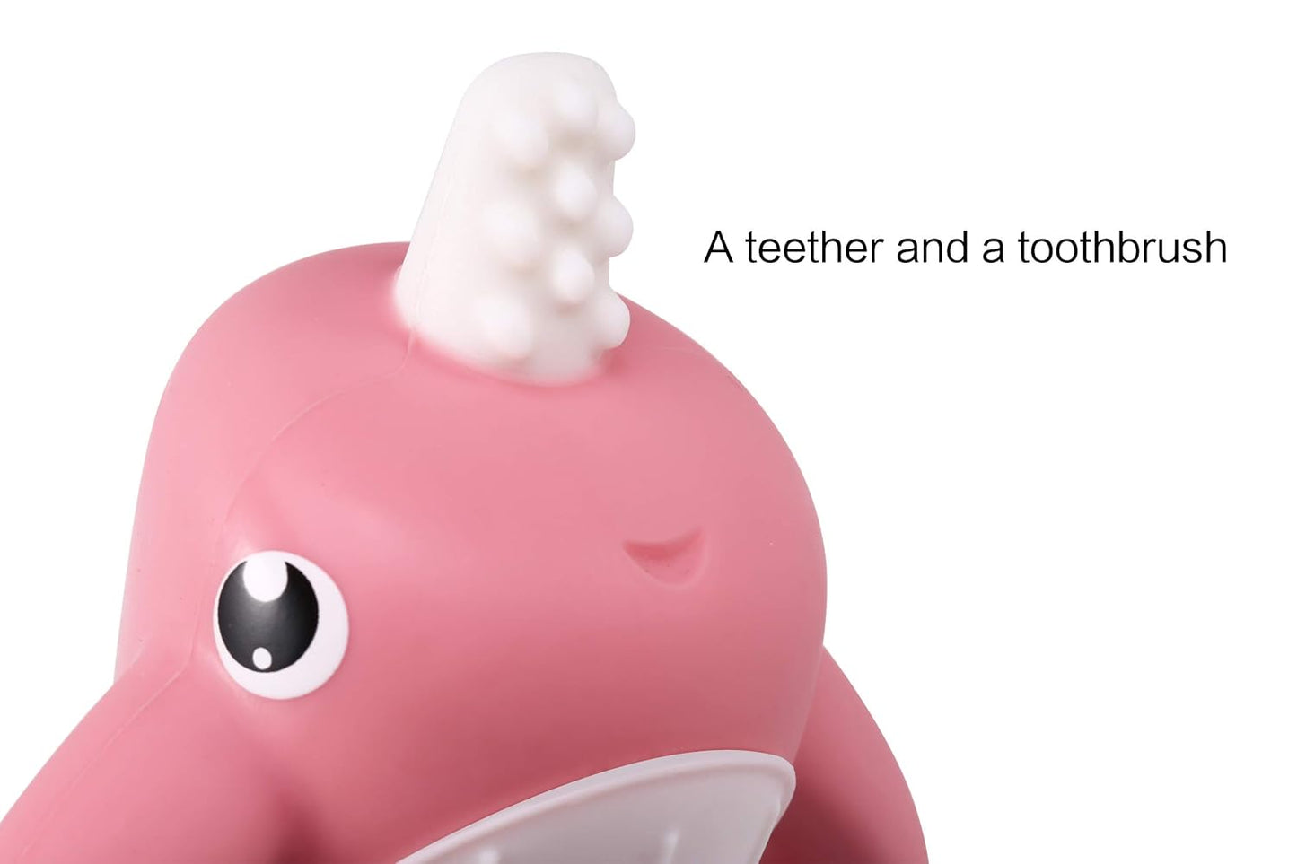 Smily Mia Narwhal Silicone Baby Teether for 3-6Months, Teething Toys 6-12Months, Best Toys for 4Months Babies, Sensory Toys for Teething Babies, Chew Toys for Teething Pain Relief, Pink