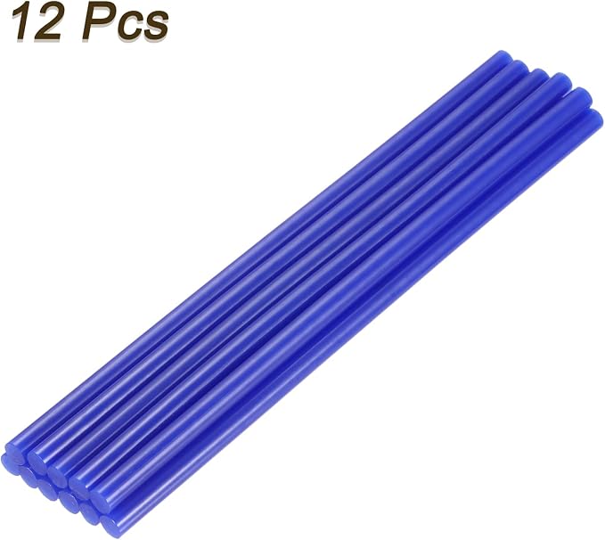 uxcell Mini Hot Glue Sticks for Glue Gun 7mm x 200mm Dark Blue 12pcs