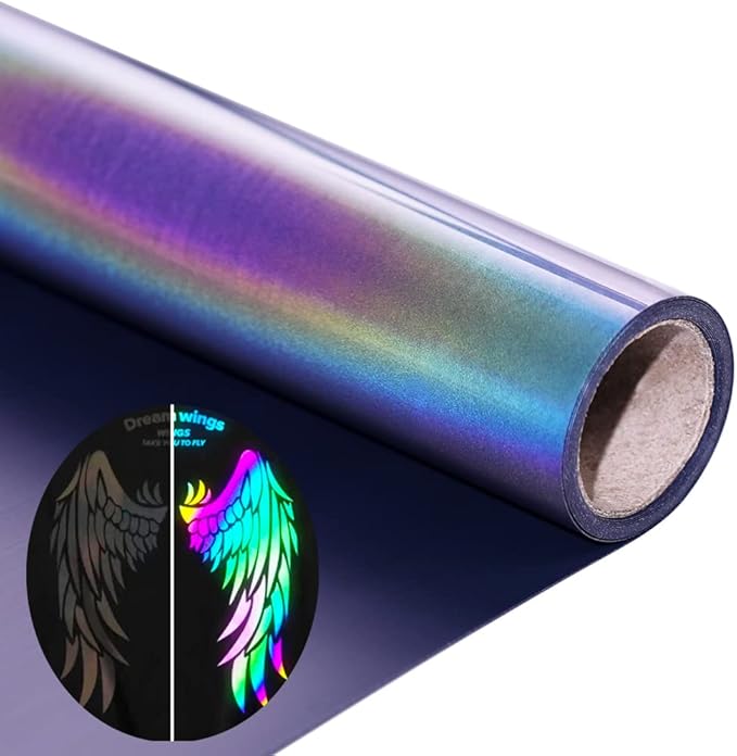 Reflective Heat Transfer Vinyl Reflective Rainbow HTV Vinyl Rolls 12inch x