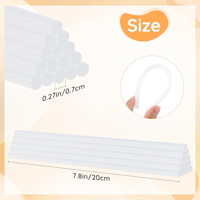 Glow in the Dark Glue Sticks Bulk, 0.27"x8" Hot Melt Glue Sticks
