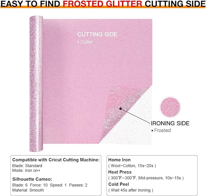 HTVRONT Glitter HTV Vinyl