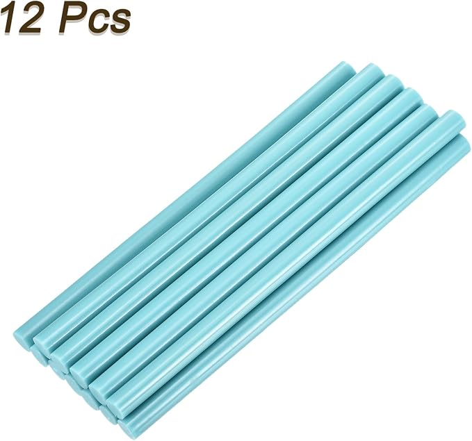 uxcell Mini Hot Glue Sticks for Glue Gun 11mm x 200mm Light Blue 12pcs