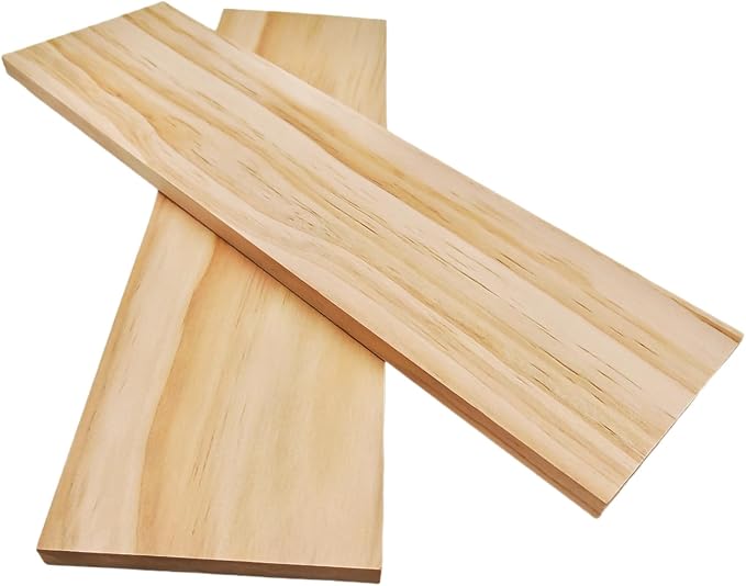 2PCS Rectangle Wood Boards Unfinished Wood Blocks