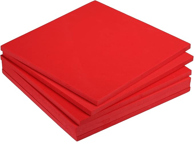 MECCANIXITY EVA Foam Sheets Red 9.8 Inch x 9.8 Inch 10mm Thick Crafts Foam