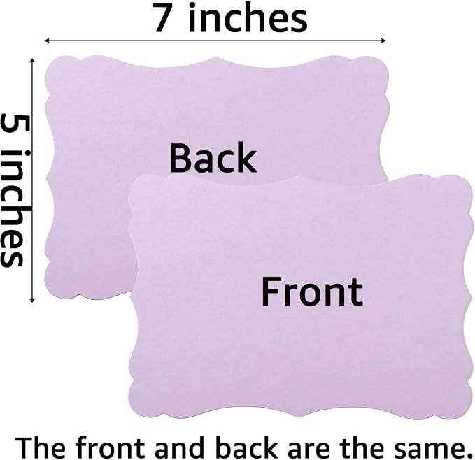 50 Pack Blank Kraft Greeting Cards, 5 Colors, 5x7IN | Thick Cardstock Paper