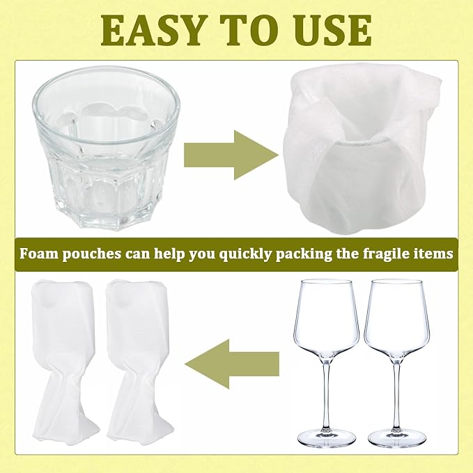 100PCS Large Foam Pouches 12x16 Inch, Foam Packing Pouches