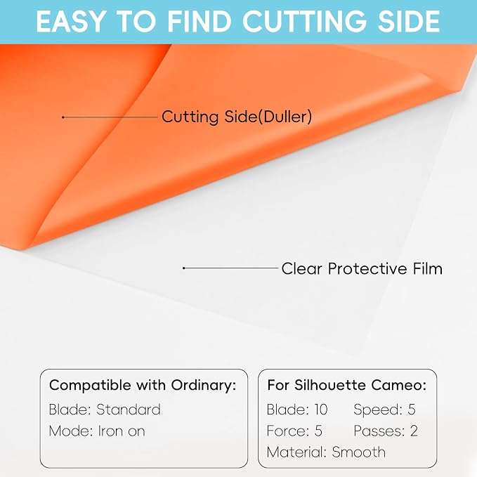 Aoder Fluorescent Orange Heat Transfer Vinyl