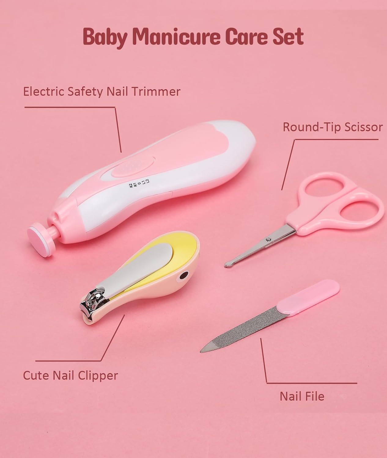 Baby Healthcare and Grooming Kit, Electric Safety Nail Trimmer Baby Nursery Kit, Newborn Care Kits with Hair Brush Comb for Newborn Infant Toddlers Baby Boys Girls Kids, Baby Shower Gifts