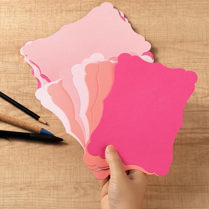 50 Pack Blank Kraft Greeting Cards, 5 Colors, 4x6IN | Thick Cardstock Paper