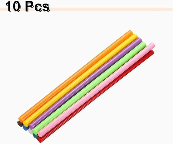 HARFINGTON 10pcs Hot Glue Sticks 0.28" Dia x 7.87" Long EVA Mini Hot Melt