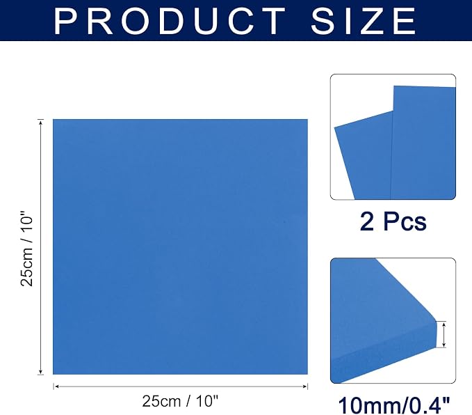 MECCANIXITY Foam Sheets Crafts 10x10 Inch 10mm EVA Craft Foam Paper Foam Sheets