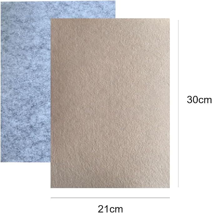 RZJZGZ 5Piece Adhesive Felt Sheet 8.3X11.8in Khaki Felt Fabric Adhesive Sticky