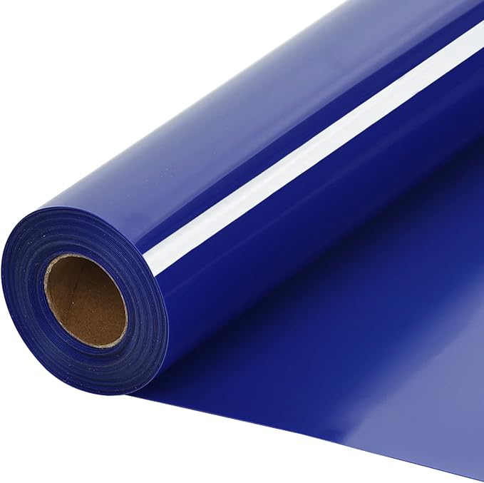 HTVVETUR Blue HTV Iron on Vinyl 12Inch by 35ft Heat Transfer Vinyl