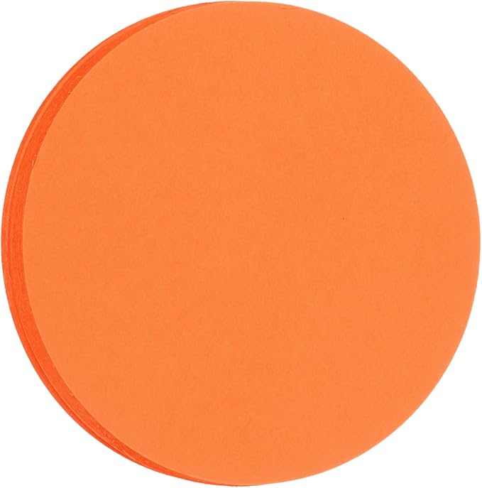 MECCANIXITY 60 PCS Orange Circle Cutouts Paper, 6 Inch Round Cutouts