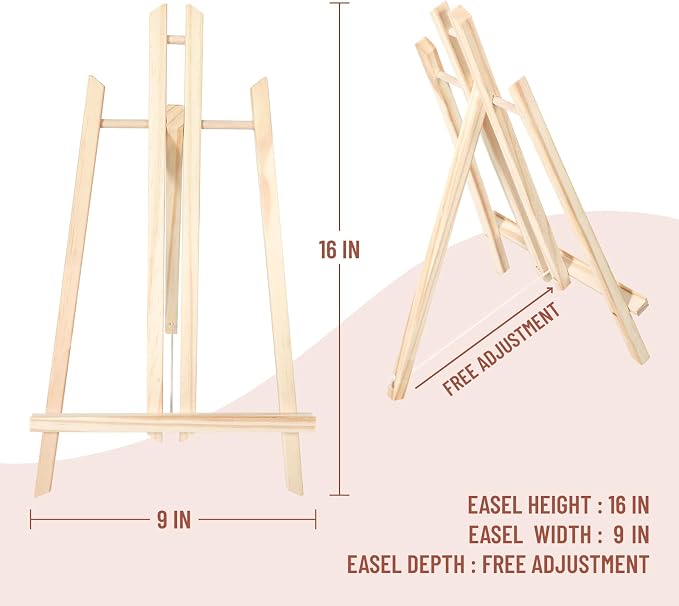 Wooden Canvas Panels with Easel Set – Complete Art Supplies
