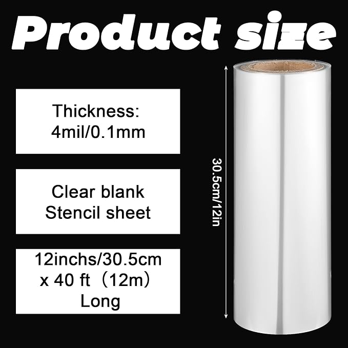 12 Inches x 40ft Acetate Sheets