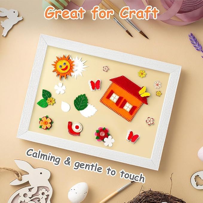 Ainiv 40pcs 8×12 inches Coloured Felt Fabric Sheets, Fabrics DIY Craftwork