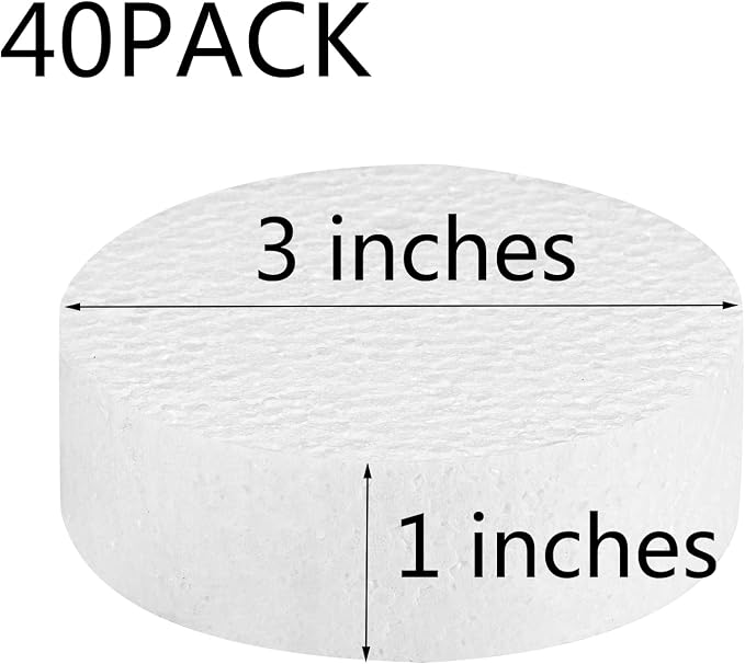 FFchuanhe 3 Inch 40-Pack Foam Circles