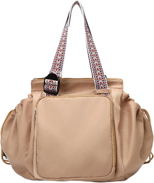 Multifunctional Travel Organizer Bag for Ladies - Doubles as a Stylish Backpack, Crossbody and Shoulder Bag, Boasts Great Storage Capacity(Khaki)