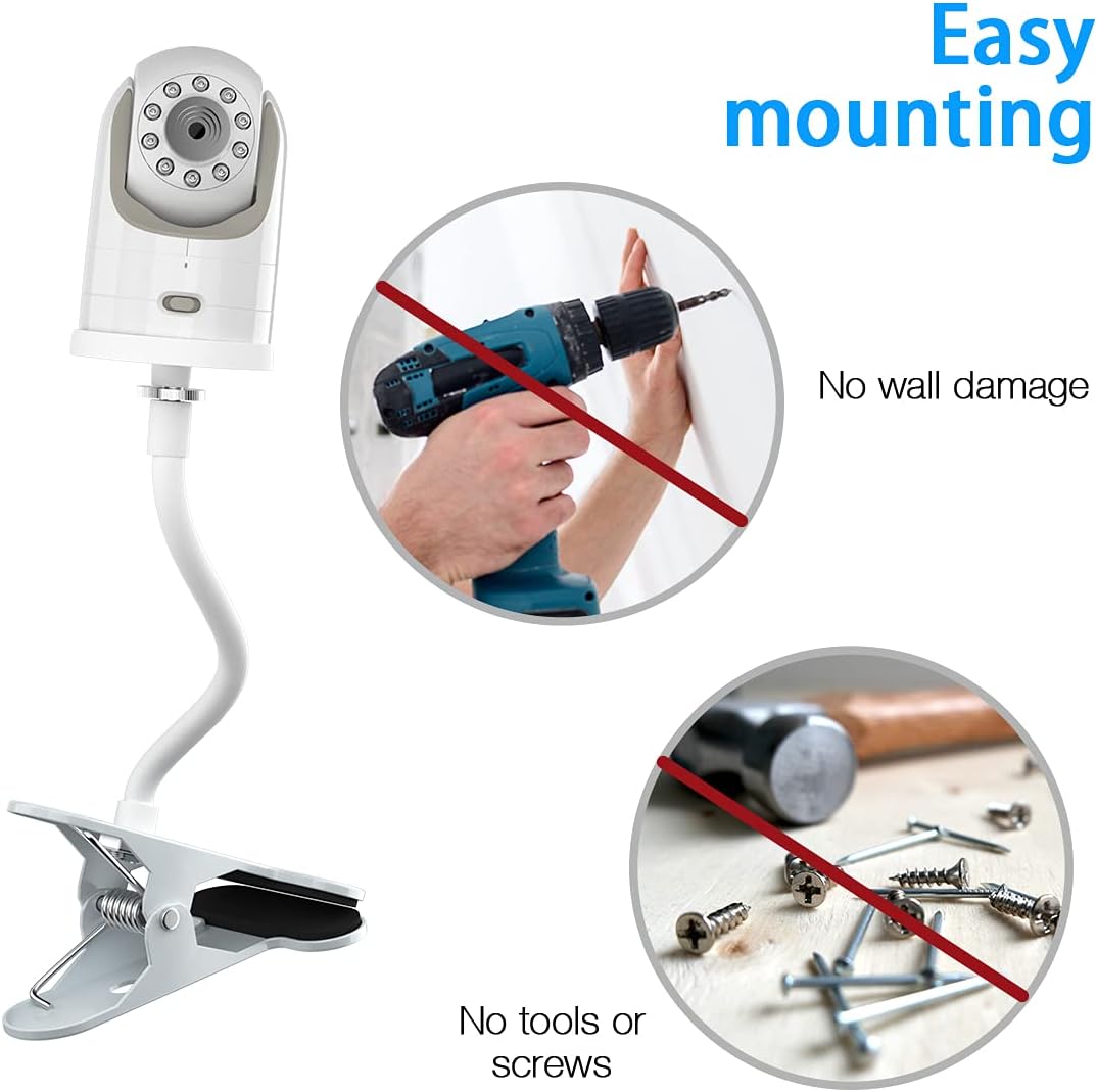 Baby Monitor Mount, Universal Baby Camera Holder Baby Camera Stand for Crib Nursery, Compatible with Infant Optics DXR-8 and DXR-8 PRO