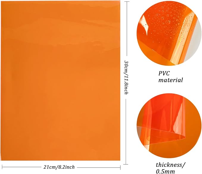 Transparent PVC Faux Leather Sheets, Glossy Waterproof Clear Vinyl Fabric