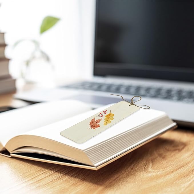 50 Sets 6 x 2 Inch Large Size Wooden Bookmarks