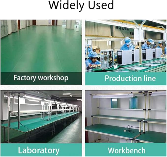 MYOYAY 23.6" x 118" Rubber ESD Soldering Mat Roll 0.08" Thick Anti-Static High Temperature Workbench Mat Electrical Grounding Desk Pad for Workstation Soldering Electronics Circuit Board Repair