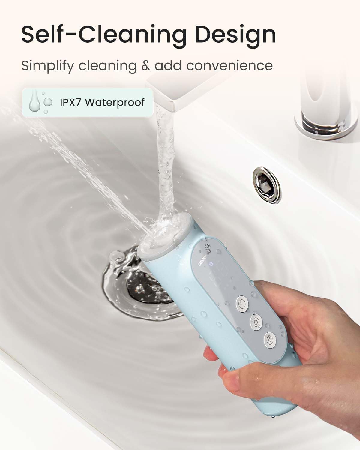 GROWNSY Nasal Aspirator for Baby, Upgraded 5 Suction Levels Baby Nose Sucker, IPX7 Waterproof Electric Nose Suction for Baby, Booger Sucker for Toddlers with Music & Light Functions (Blue)
