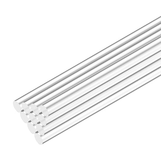 M METERXITY 10-Pack Acrylic Round Rods, 11.81 x 0.35 Inch/ 300 x 9 mm Clear