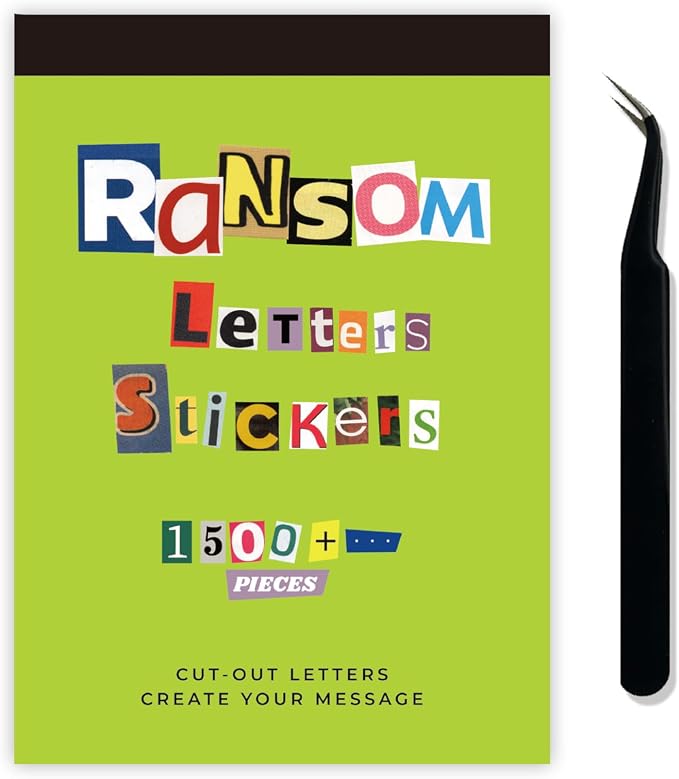 Letter Stickers Book-Scrapbook Supplies | 1500Pcs Vintage Ransom Alphabet