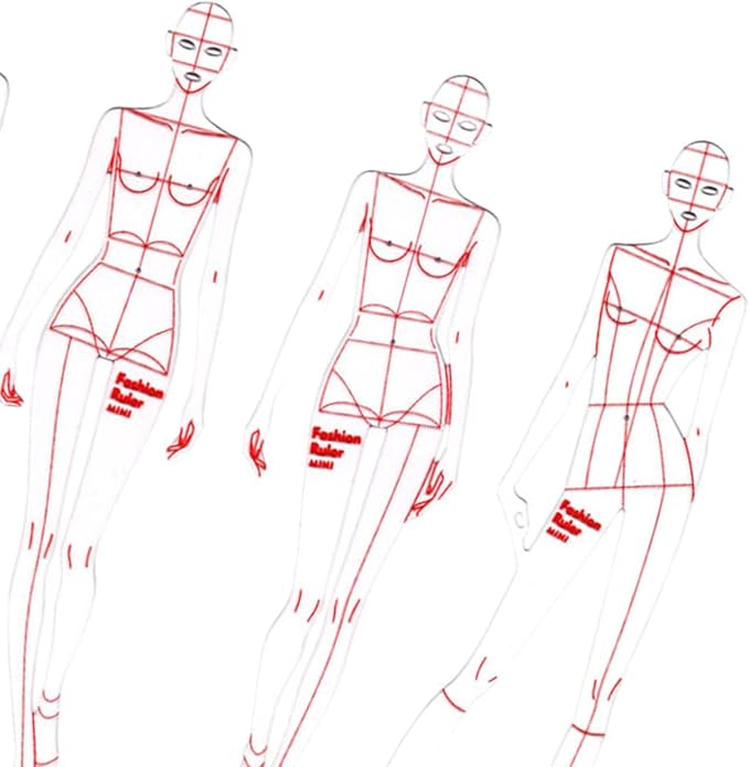 DYNWAVE 8 Pcs French Curve Template Ruler Set, Sewing Humanoid Patterns Design