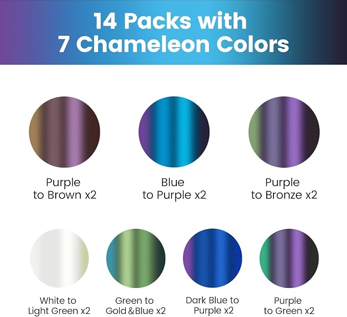 Chameleon HTV Heat Transfer Vinyl Bundle 14 Packs 12"x10" Iron On Vinyl