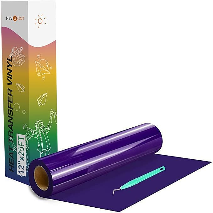 HTVRONT Heat Transfer Vinyl Purple HTV Rolls, HTV Vinyl