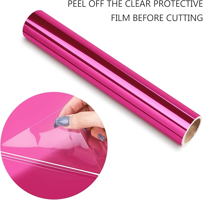 TECKWRAP Chrome Royal Pink Red Metallic Permanent Vinyl Holographic Red Vinyl
