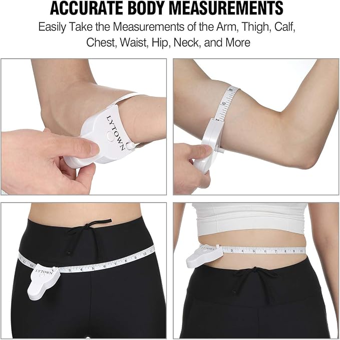 2PCS Body Tape Measure 60inch, Automatic Telescopic Tape Measure