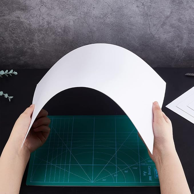 BENECREAT 5 Pcs 1mm PVC Foam Sheet White Plastic Sheet 11.8x15.7 Inch