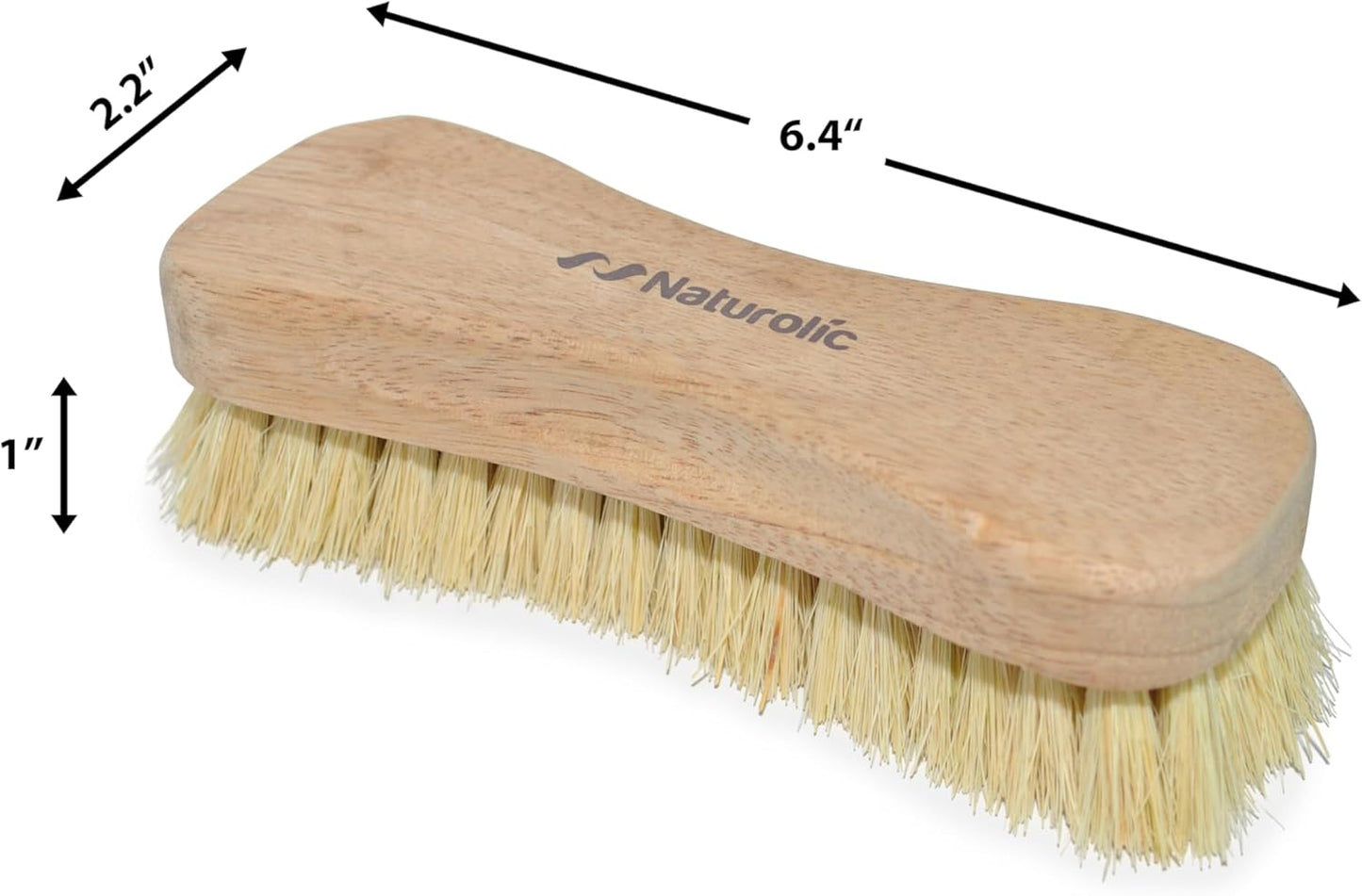 All-Natural Wooden Scrub Brush Set | Eco-Friendly Cleaning Brush Set with Tampico Bristles | Floor Scrub Brush & Shower Scrubber for Bathroom, Tub, Kitchen & Carpet | Sustainable Set – Pack of 2