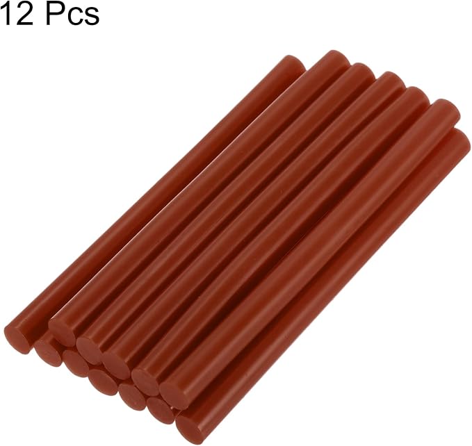 uxcell Mini Hot Glue Sticks for Glue Gun 11mm x 100mm Dark Brown 12pcs