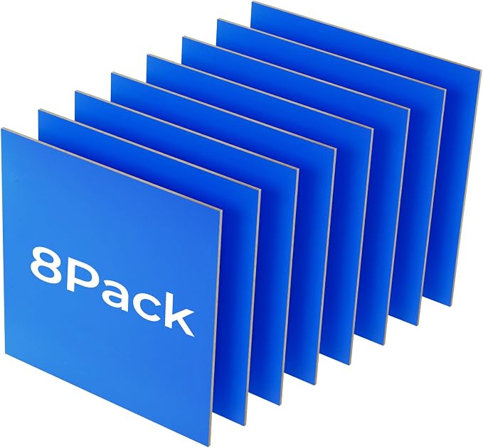 8 Pack Blue Basswood for Laser Cutting, for Laser Engraving, DIY Craft Wood &