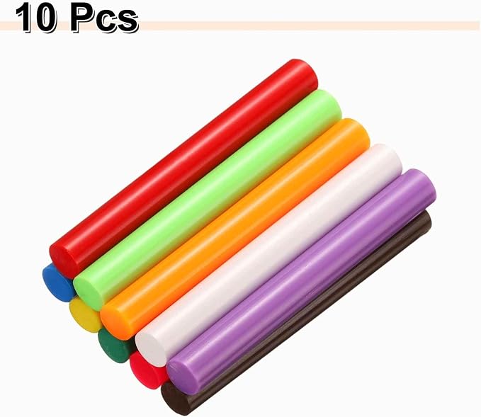 HARFINGTON 10pcs Hot Glue Sticks 0.43" Dia x 3.94" Long EVA Mini Hot Melt