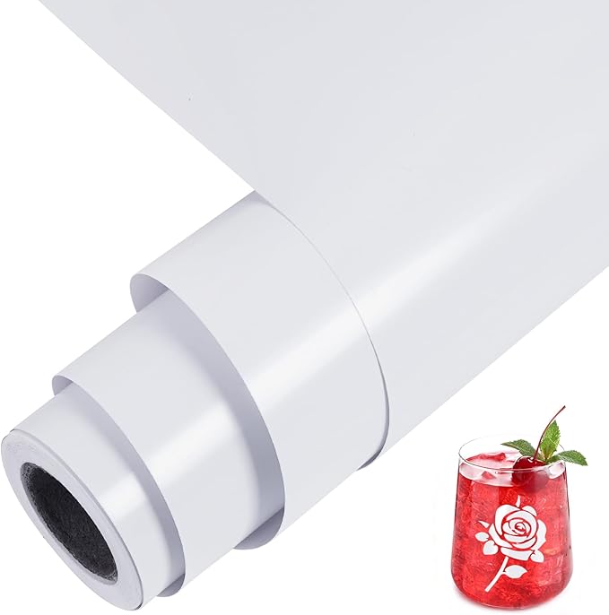 TORC White Permanent Vinyl 12" x 14 FT Glossy White Adhesive Vinyl Roll