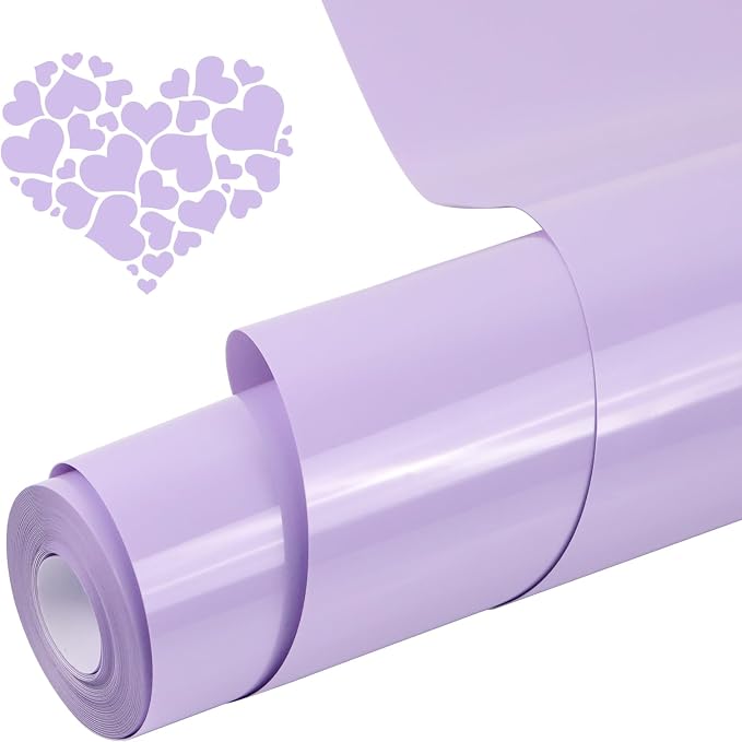 PU Heat Transfer Vinyl Purple Taro, 12Inches×20FT Iron on