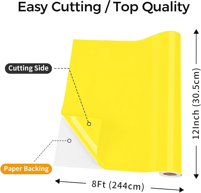 IModeur Glossy Yellow Permanent Vinyl