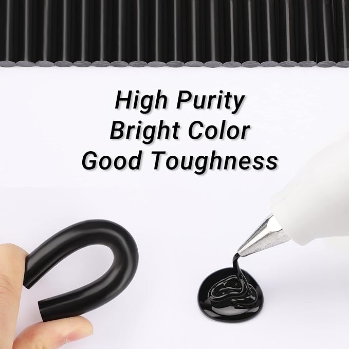 Manarty Black Hot Glue Sticks Full Size, High Low Temp