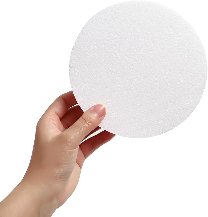 FFchuanhe 6 Pack Crafts Foam Circles, Polystyrene Foam Discs