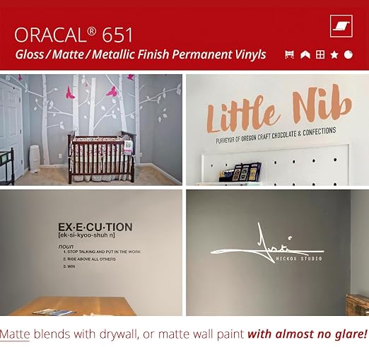 ORACAL 651 Matte Metallic Silver Grey Vinyl Durable Roll Easy to Weed Permanent