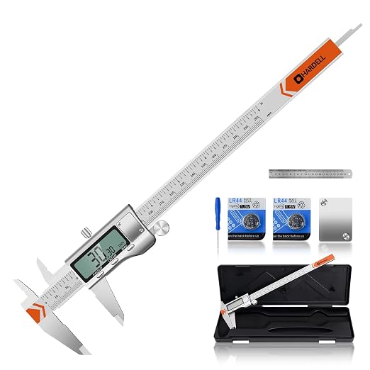 HARDELL 8" Digital Caliper, All-Metal Electronic Micrometer