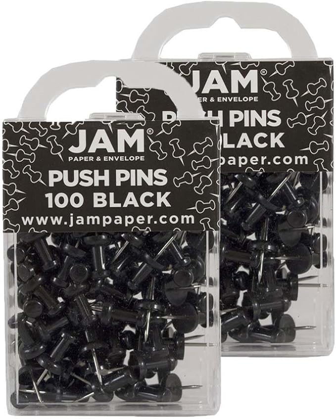 JAM PAPER Colorful Push Pins