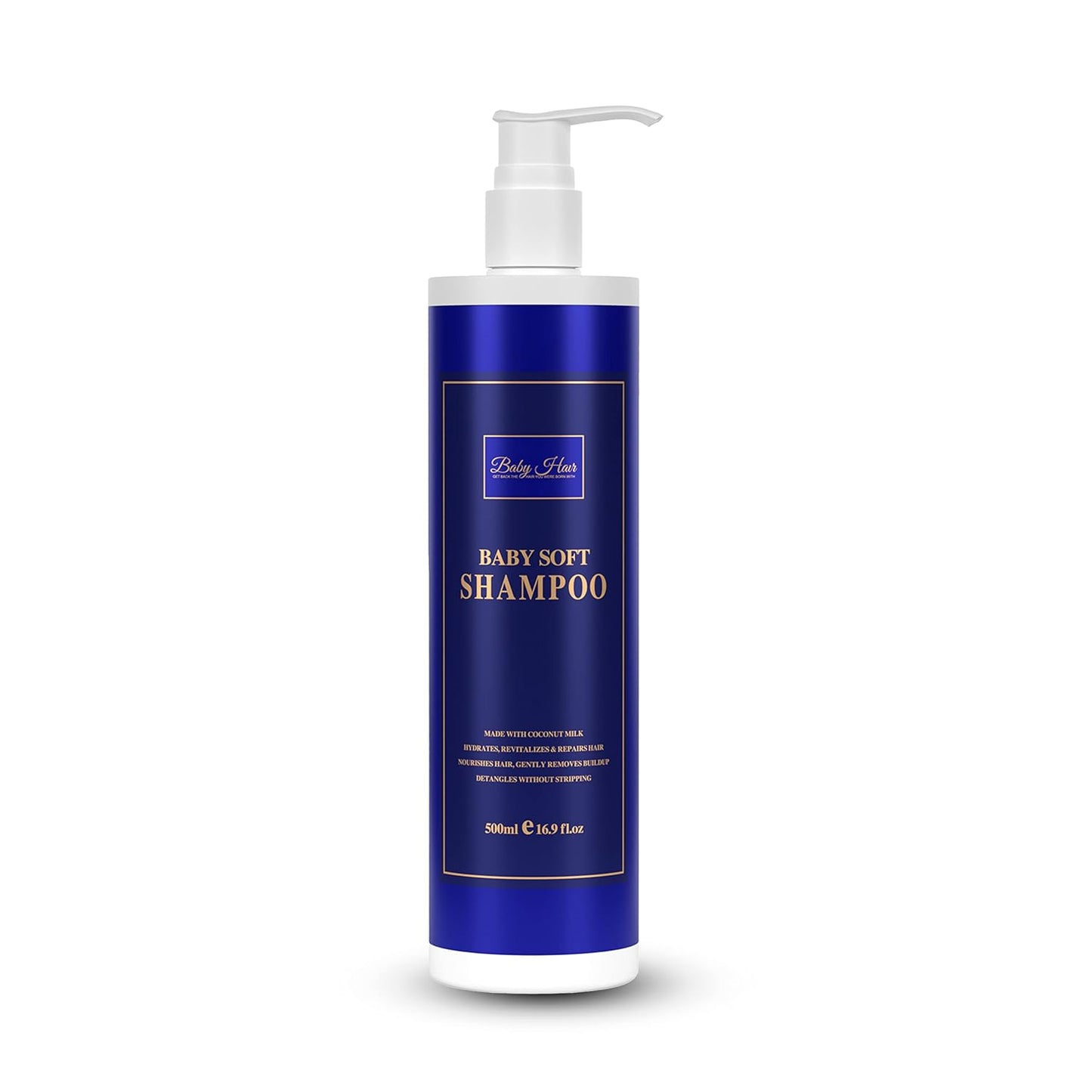 Baby Hair Revive: Intense Moisturizing Shampoo, Nourishing Shampoo with Argan Oil, Jojoba, Aloe Vera, Pro-vitamin B5 Vegan-friendly Sulfate-free Color-safe 16.9 fl. Oz