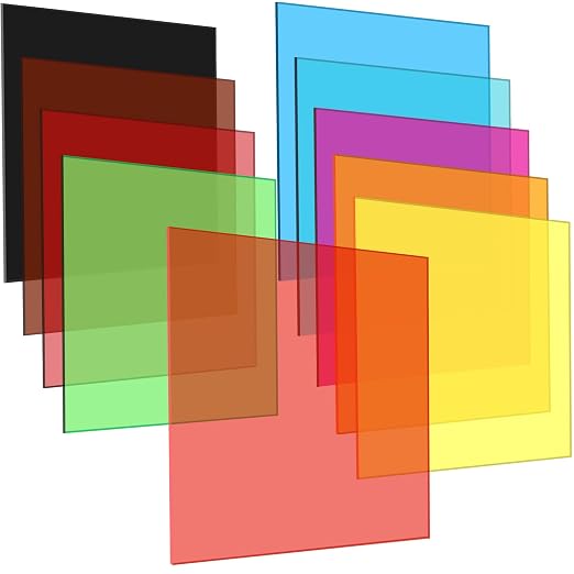 Adrattnay Transparent Colored Acrylic Sheets 1/8" Thick, Sign Making, DIY